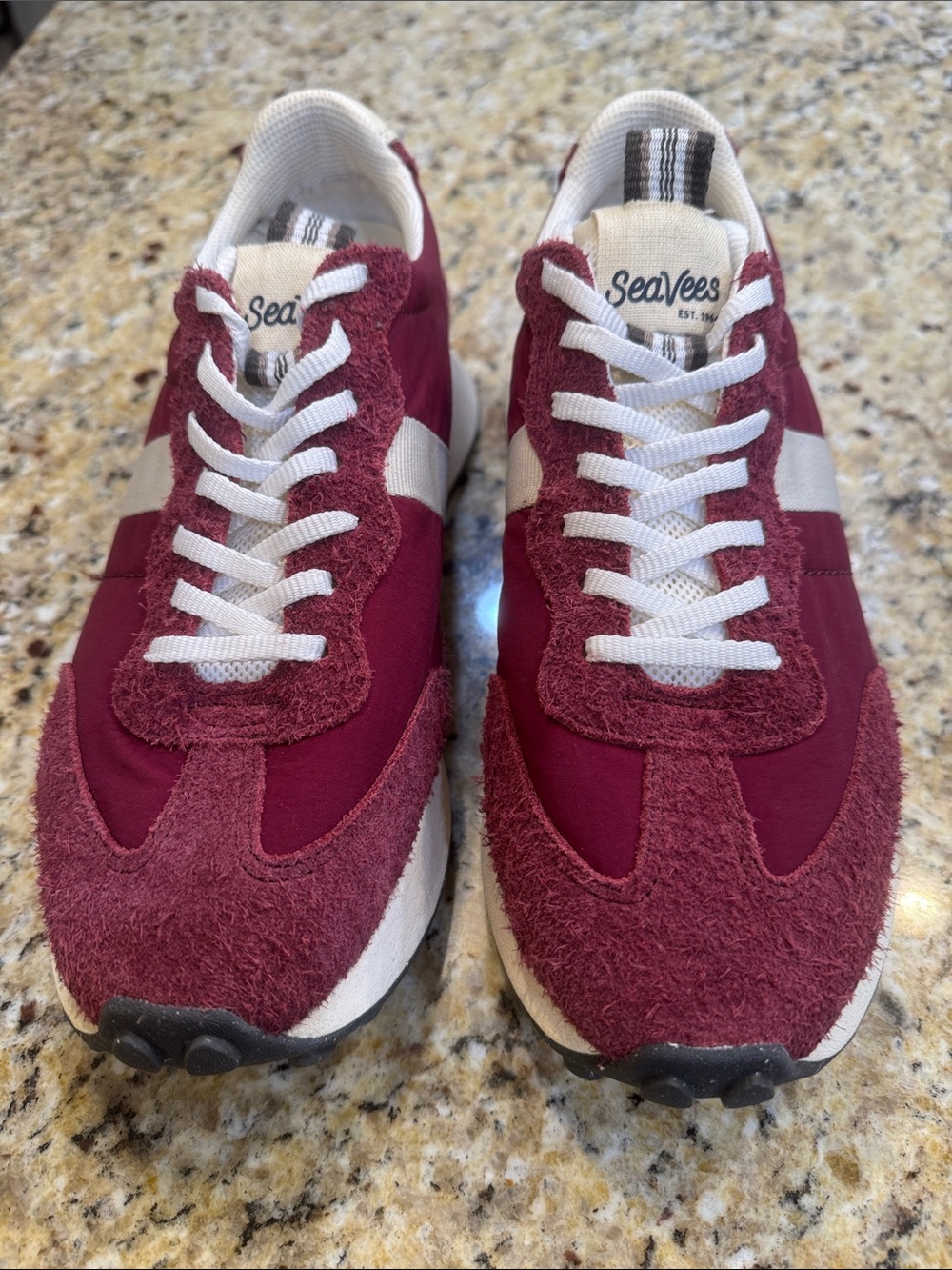 SeaVees Bordeaux and White Women's Sneakers
